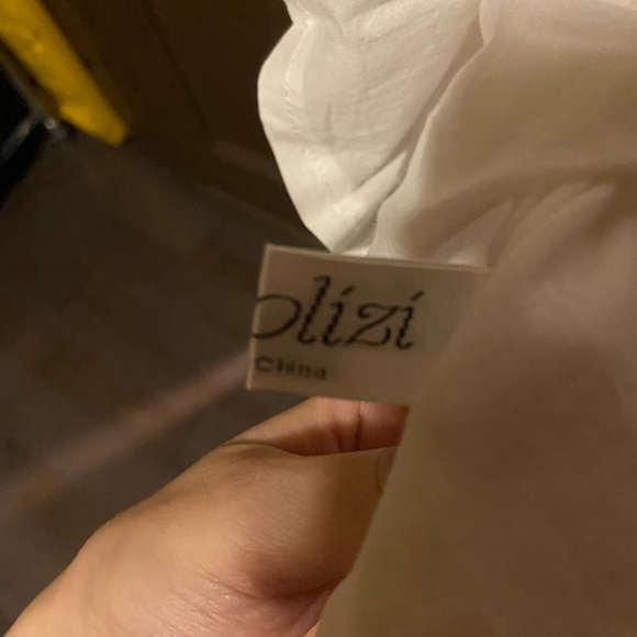 White Dress Square Neck Midi Dress Vintage Inspired Wedding Party Dress - Picture 10 of 14